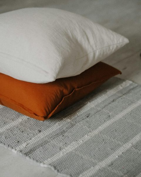Housse de coussin lin lavé